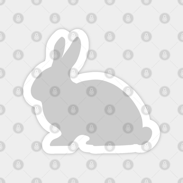 Bunny Rabbit Pattern in Grey Sticker by OneThreeSix